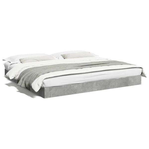 vidaXL Bed Frame without Mattress Concrete Grey 180x200 cm