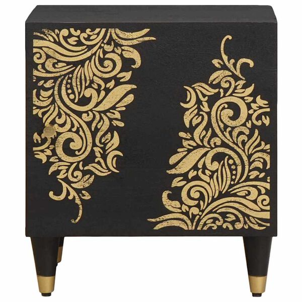 vidaXL Bedside Cabinet with Door Black 40 x 33 x 46 cm