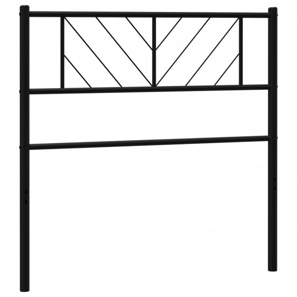 vidaXL Metal Replace Headboard Black 90 cm