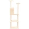 vidaXL Cat Tree with Sisal Scratching Posts Cream 144.5 cm