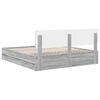 vidaXL Bed Frame with Drawer Grey Sonoma 180 x 200 cm Engineered Wood