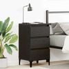 vidaXL Bedside Cabinet Black Oak 45 x 35 x 44 cm Engineered Wood