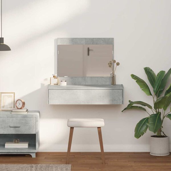 vidaXL Dressing Table with Drawer Grey 83 x 40 x 70 cm Engineered Wood