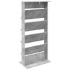 vidaXL Magazine Rack Concrete Grey 70 x 41 x 156 cm Engineered Wood
