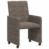 vidaXL Dining Chairs with Wheels 2 pcs Dark grey 57 x 66 x 94 cm