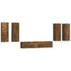 vidaXL 6 Piece TV Cabinet Set Smoked Oak Engineered Wood