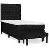 vidaXL Box Spring Bed with Mattress Black 80x200 cm Fabric