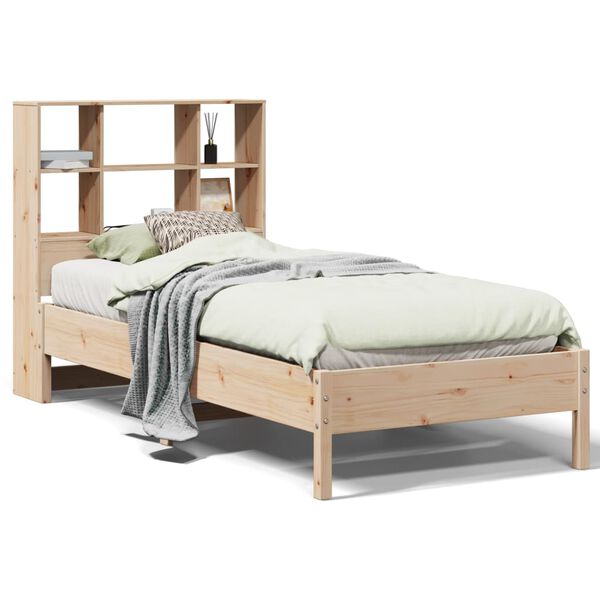 vidaXL Bookcase Bed without Mattress 90x200 cm Solid Wood Pine