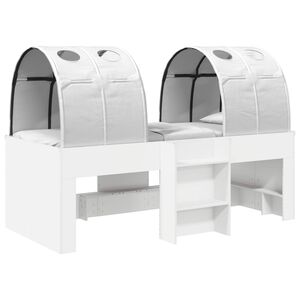 vidaXL Bed with Tunnel 3 pcs White Engineered Wood