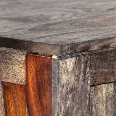 vidaXL Highboard Grey 118x40x140 cm Solid Sheesham Wood
