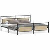 vidaXL Metal Bed Frame without Mattress Sonoma Oak 193x201 cm