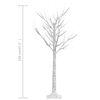 vidaXL Christmas Tree 128 LEDs 1.2 m Warm White Willow Indoor Outdoor