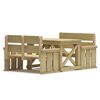 vidaXL 3 Piece Garden Dining Set Impregnated Pinewood