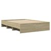 vidaXL Bed Frame without Mattress Sonoma Oak 140x200 cm Engineered Wood