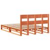 vidaXL Bed Frame without Mattress Wax Brown 140x190 cm Solid Wood Pine