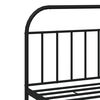 vidaXL Metal Bed Frame without Mattress with Headboard Black 200x200cm