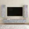 vidaXL TV Cabinets 2 pcs Concrete Grey 30.5x30x110 cm Engineered Wood