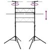 vidaXL Light Stand Black 238x115x(180-300) cm Steel