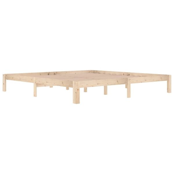 vidaXL Bed Frame without Mattress Solid Wood Pine 200x200cm