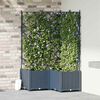 vidaXL Garden Planter 3 pcs Grey 80 x 80 x 143 cm Steel