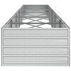 vidaXL Garden Raised Bed 400x80x45 cm Galvanized Steel Silver