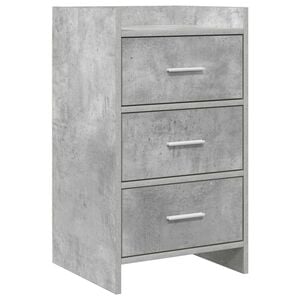 vidaXL Bedside Tables Concrete Grey 40 x 36 x 70 cm Engineered Wood