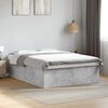 vidaXL Bed Frame without Mattress Concrete Grey 150x200 cm King Size