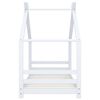 vidaXL Kids Bed Frame White Solid Pine Wood 80x160 cm