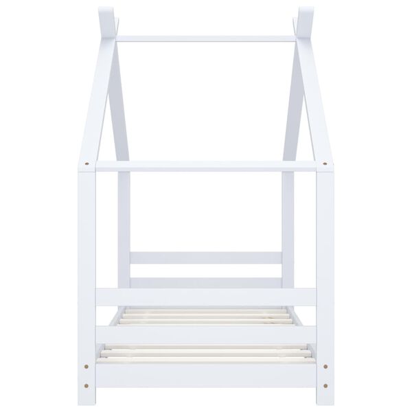 vidaXL Kids Bed Frame White Solid Pine Wood 80x160 cm