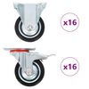 vidaXL 32 pcs Casters 75 mm