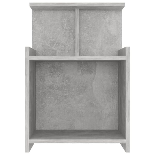 vidaXL Bed Cabinet Concrete Grey 40x35x60 cm Engineered Wood