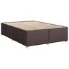 vidaXL Box Spring Bed with Mattress Dark Brown 140x200 cm Fabric