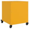 vidaXL Bedside Cabinet Mustard Yellow 36x39x43.5 cm Steel