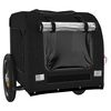vidaXL Pet Bike Trailer Black Oxford Fabric and Iron