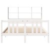 vidaXL Bookcase Bed without Mattress White 140x200cm Solid Wood Pine