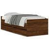 vidaXL Bed Frame without Mattress Brown Oak 75x190 cm Small Single Small Single