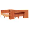 vidaXL Bookcase Bed without Mattress Wax Brown 200x200cm Solid Wood Pine