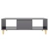 vidaXL Coffee Table High Gloss Grey 103.5x60x35 cm Engineered Wood