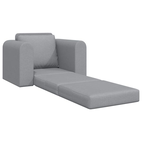 vidaXL Folding Sofa Bed Light Grey 98 x 71 x 83 cm Fabric