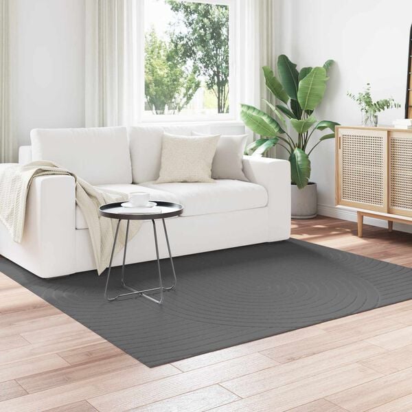 vidaXL Area Rugs Square HUARTE Anthracite 120 x 120 cm Polyester