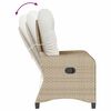 vidaXL Recliner Chair Beige 56 x 66 x 95cm Poly Rattan