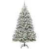 vidaXL Artificial Christmas Tree Green and White 270 cm PVC and Metal