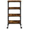 vidaXL Kitchen Trolley Smoked Oak 45x35x89.5 cm Engineered Wood