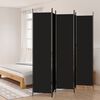 vidaXL 5-Panel Room Divider Black 250x220 cm Fabric
