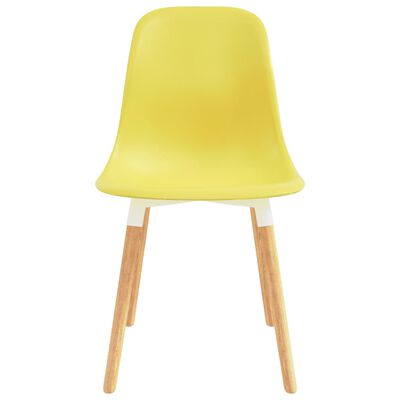 vidaXL Dining Chairs 4 pcs Yellow Plastic