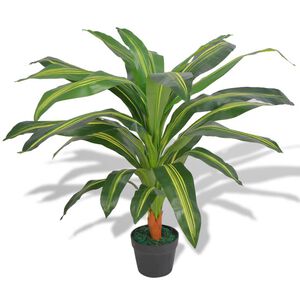 vidaXL Fake Plant | Green and Yellow | Plastic and Iron Wire | 90 cm Tall