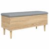 vidaXL Storage Bench Sonoma Oak 102x42x46 cm Engineered Wood