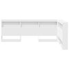vidaXL Storage Headboard with Shelf White 120 cm Engineered Wood