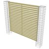 vidaXL Garden Fence Panel with Gabion Posts Pinewood 180x180 cm