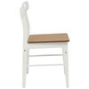 vidaXL Dining Chair 2 pcs White and Natural Solid Wood